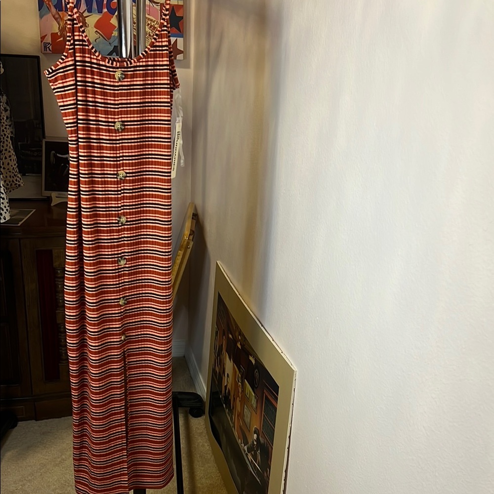 Striped Red Maxi Dress